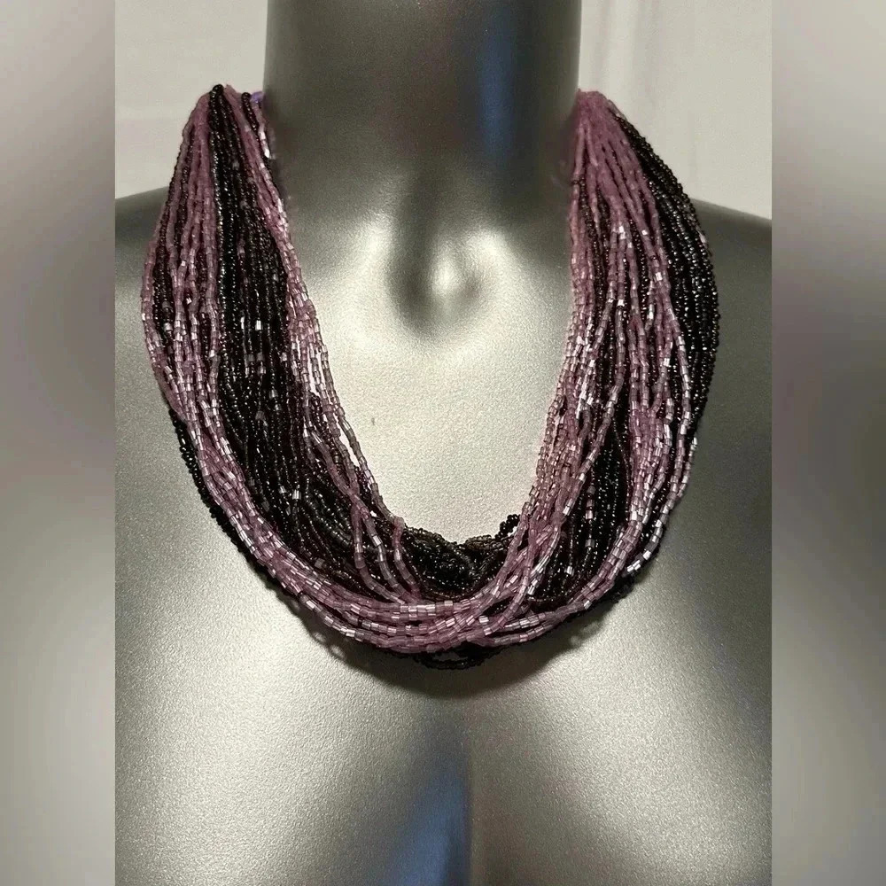 2 for $30 💎Women’s VINTAGE MULTI LAYERS BEADED NECKLACE - Picture 1 of 16